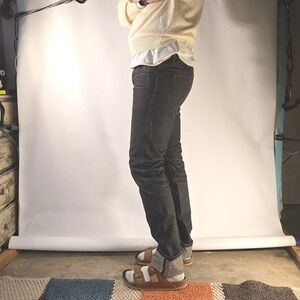 Unbranded Brand Mens 32 UB104 Skinny Jeans Black 14.5oz Selvedge Raw Denim Macau